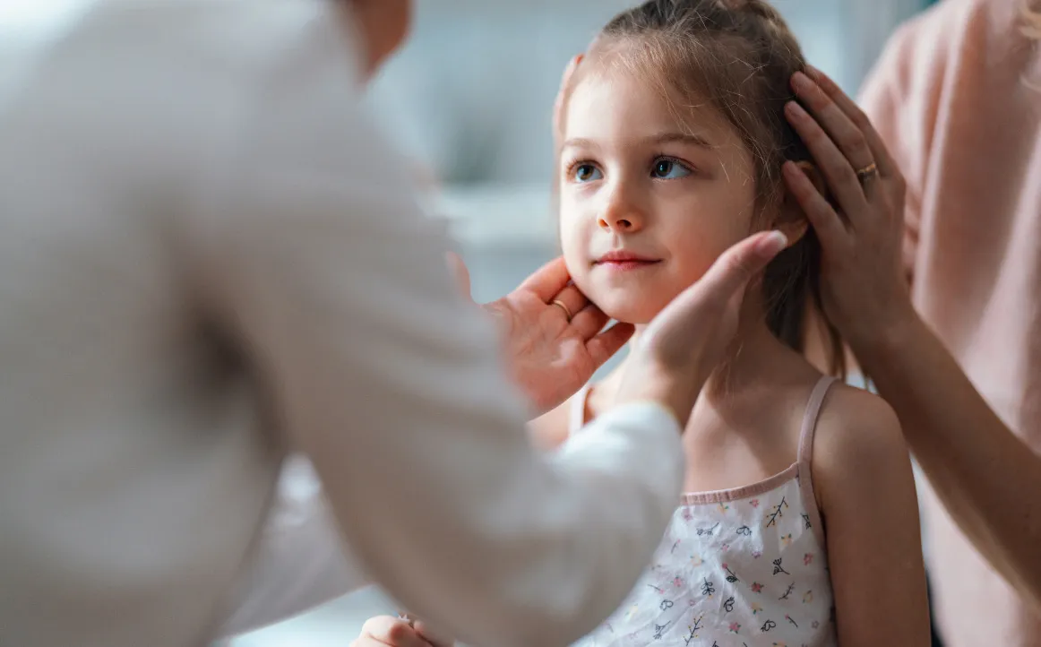 Pediatric IBD patient at a checkup